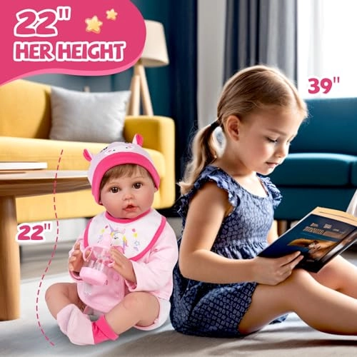 Reborn Baby Doll - 18 inches Vinyl Ages 3+