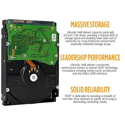(Refurbished) Ultrastar He8 3.5" 7200rpm 128MB SATA 6Gb/s (HUH728080ALE604/CR) - 8TB