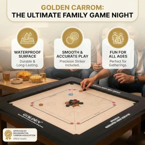 AAR-Kay Carrom Board - Vintage Plywood Champion