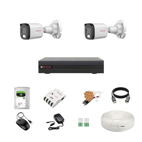 DVR - 4CH + Bullet Camera - 2.4MP + Hard Disk - 1TB + SMPS + CCTV Cable + BNC/DC Connectors