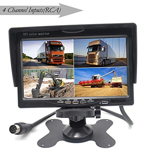 Car Rearview Quad Split Monitor - 7 Inches