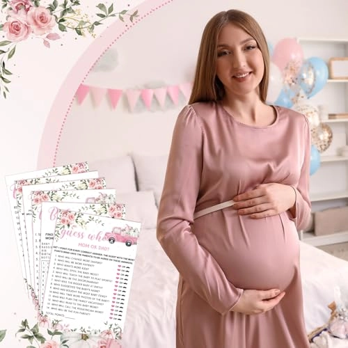 Pink Pumpkin baby shower games - 302 pcs