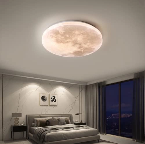 LED Moon Ceiling Light - white light warm light 3 colors