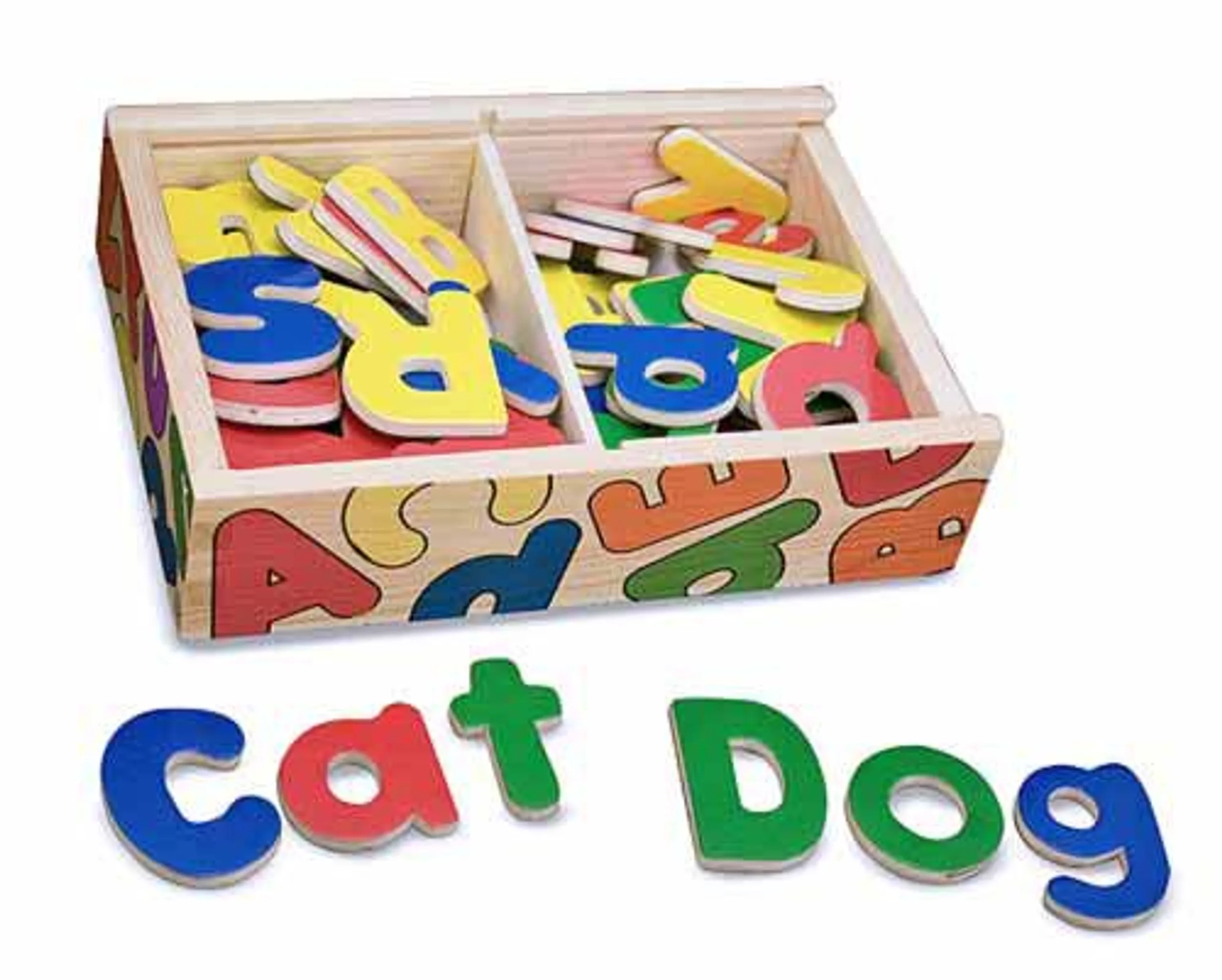 Melissa & Doug Magnetic Wooden Alphabet - Suitable for 3 years & above 52 pieces
