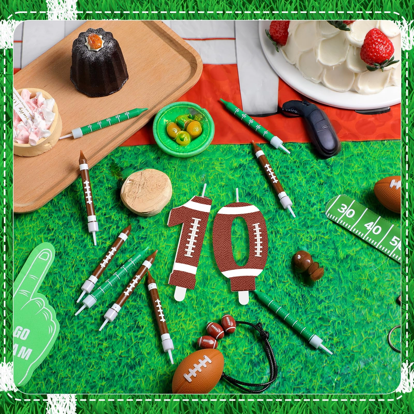 11 PCS Football Birthday Candles