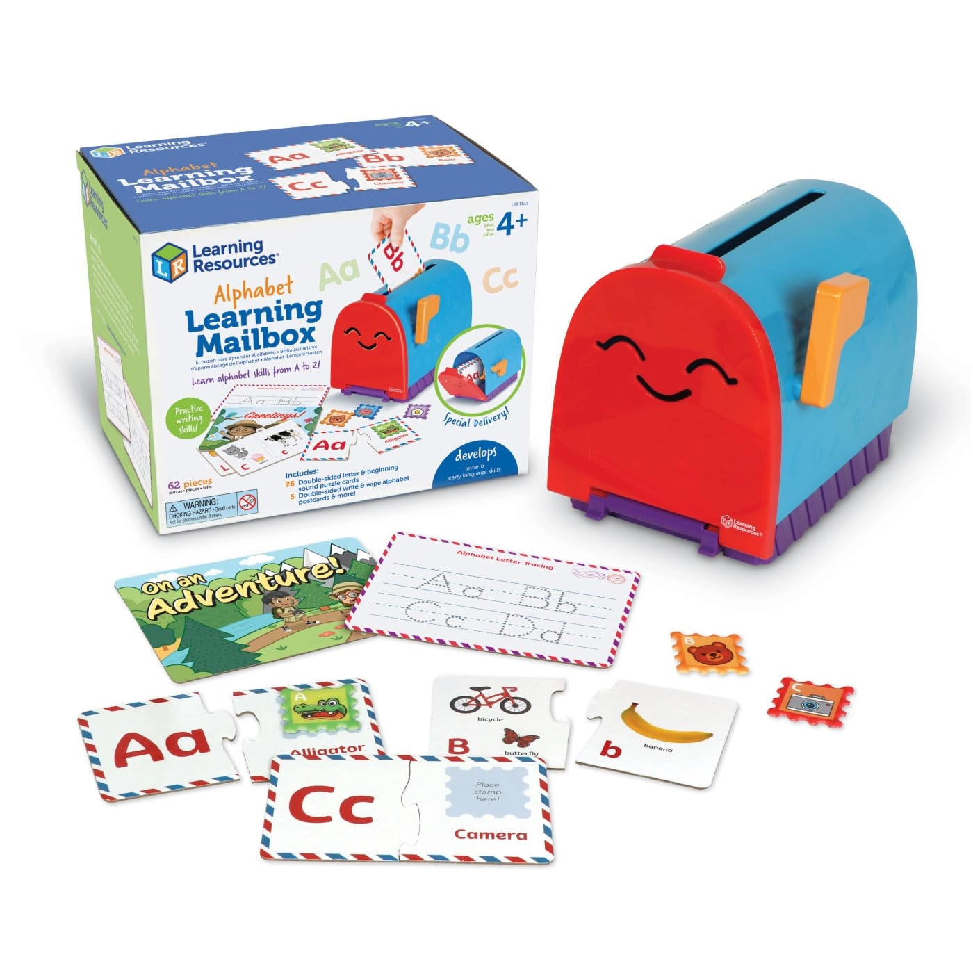 Learning Resources Alphabet Learning Mailbox - 4+ 62 pieces
