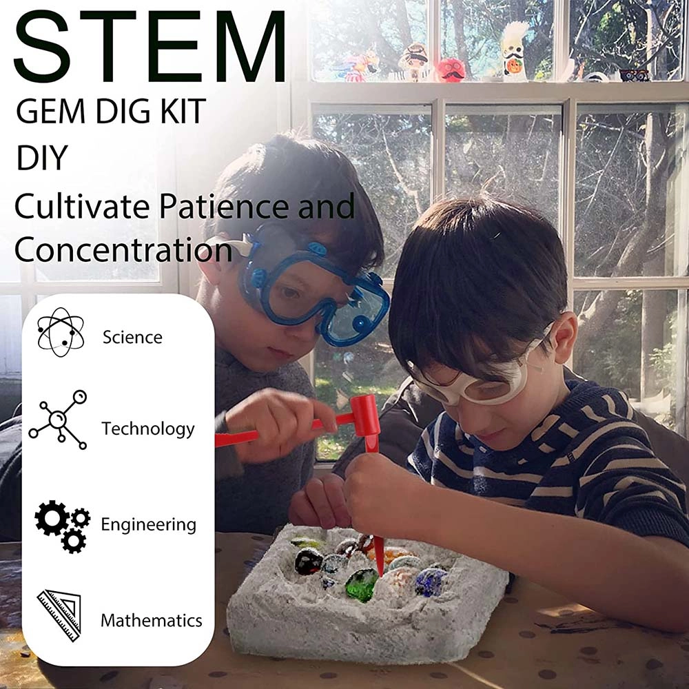 Gem Dig Kit - 17pcs Suitable for 6 years & above