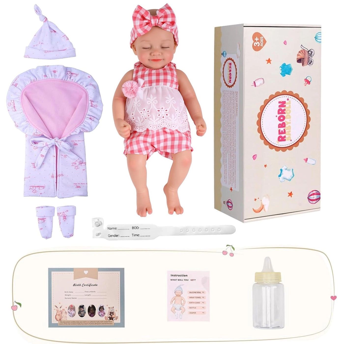 Reborn Baby Doll - 12 Inch Silicone Weighted Ages 3+
