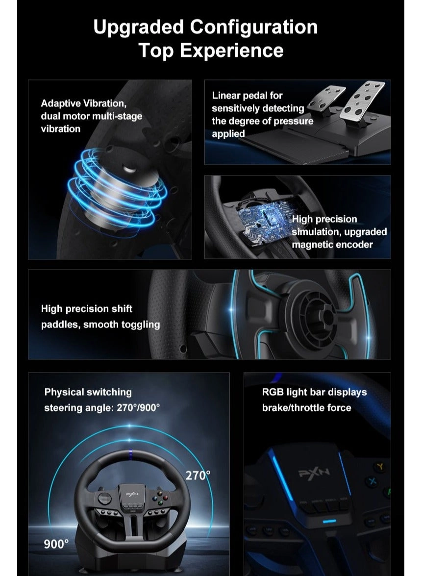 V9 Gen 2 Racing Wheel & Pedals - PC/Xbox/PS4/Switch