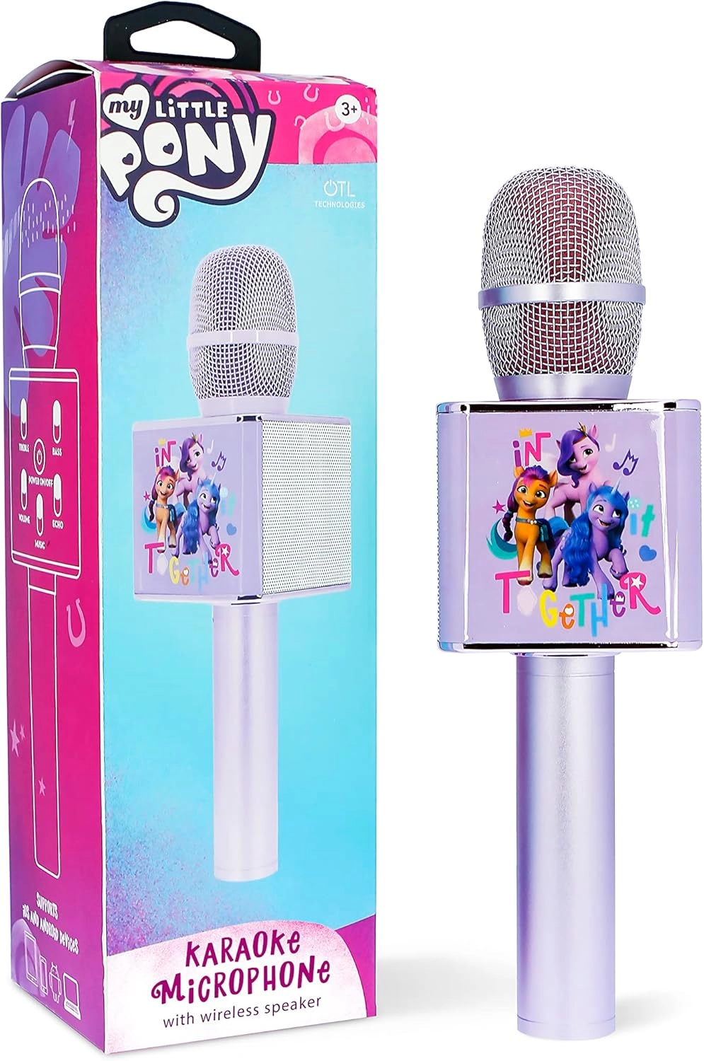 OTL Technologies My Little Pony Karaoke Microphone - 4-IN-1 Bluetooth Purple