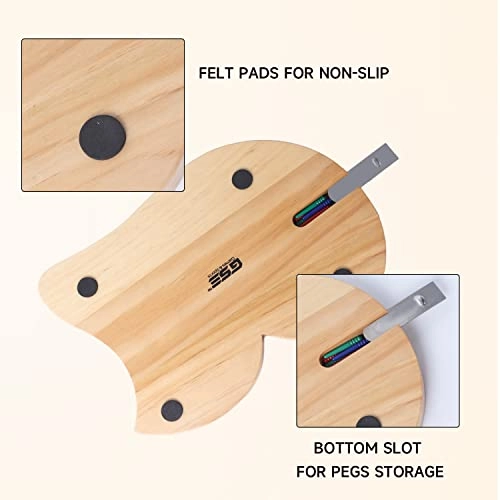 29 Cribbage Board - Wooden 3-Track with Pegs
