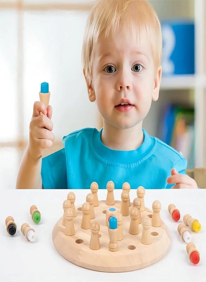 Wooden Memory Match Stick Chess Game Set