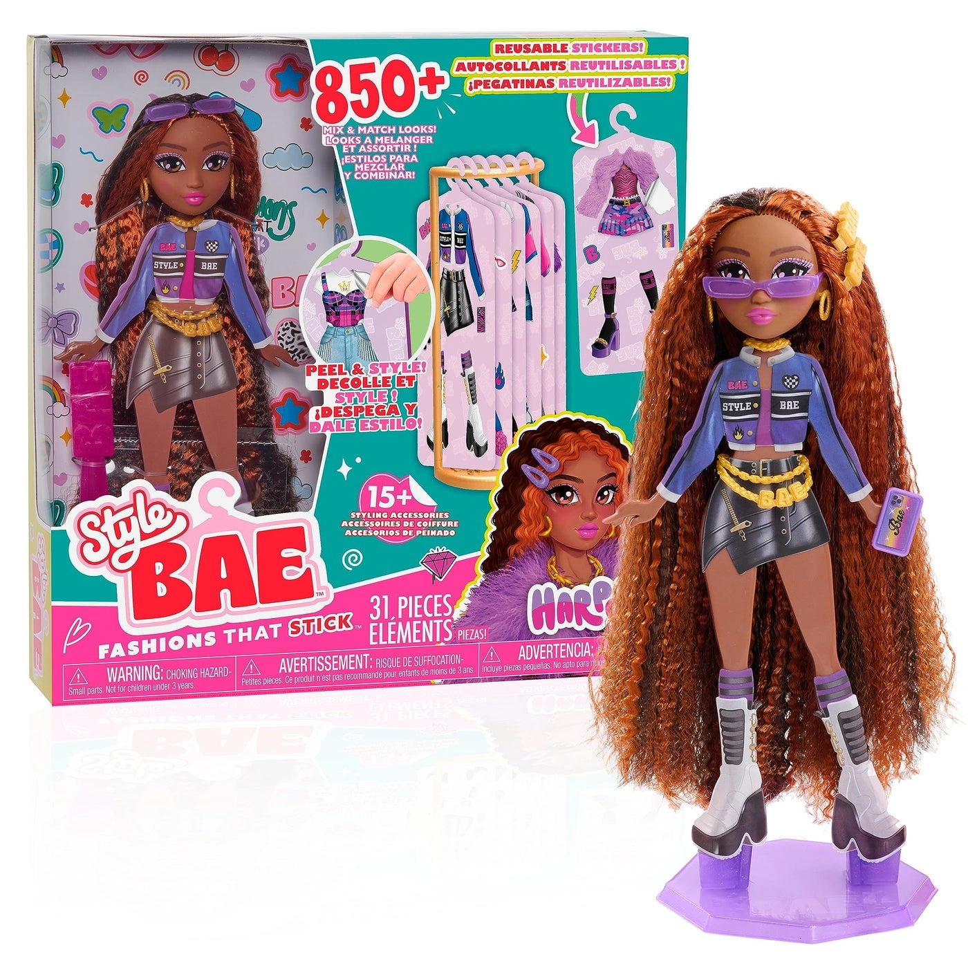 Harper Fashion Doll - 10-Inch 28-Pieces Ages 4+