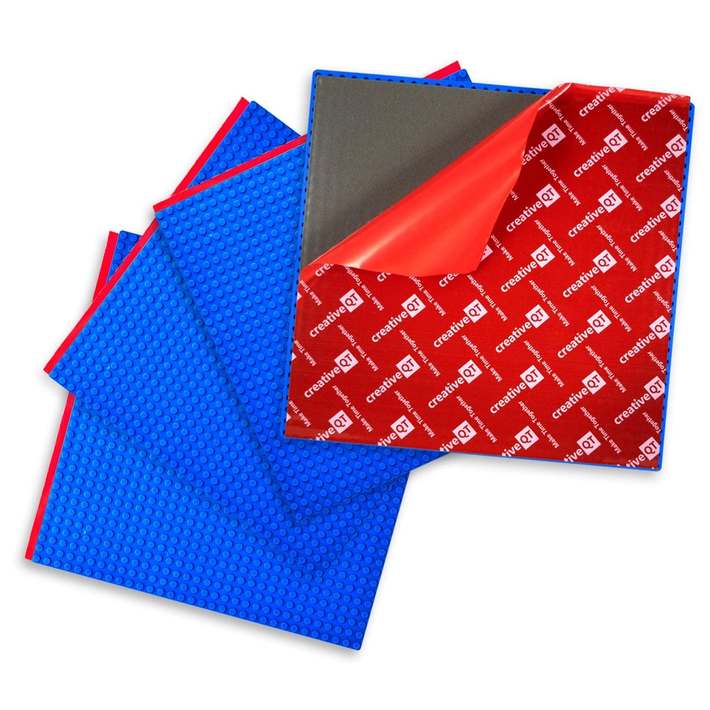 Peel-and-Stick Stackable Baseplates - 4 pcs