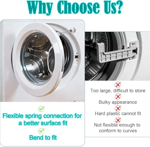 Front Load Washer Magnetic Door Prop - 2pcs 4 Adhesive Metal Disks