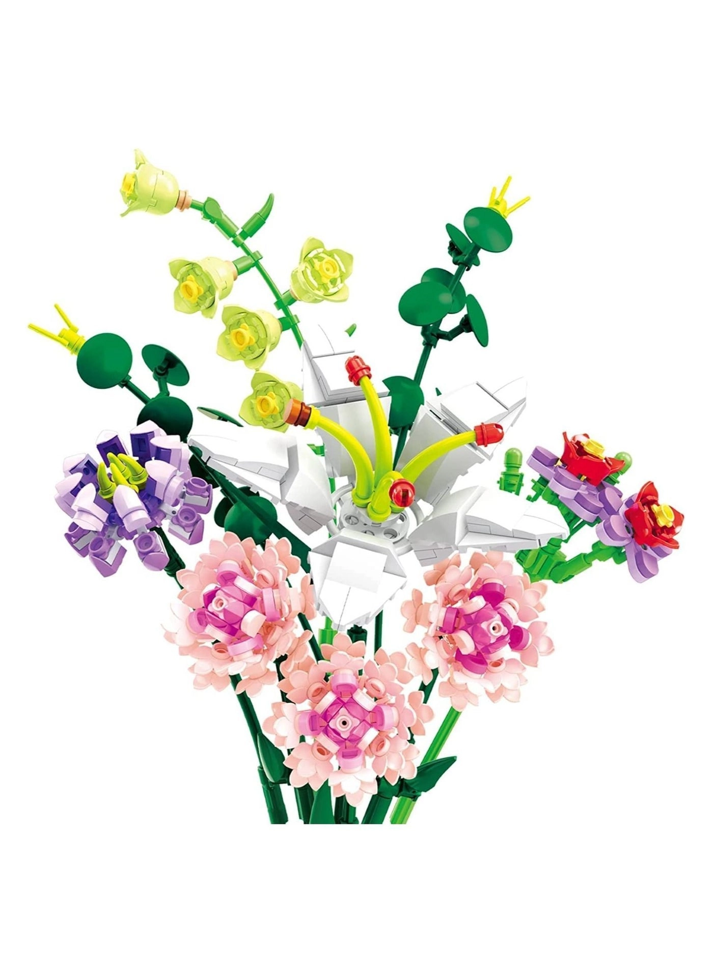 YQbest Flower Bouquet Building Blocks - Artificial Flowers Plastic