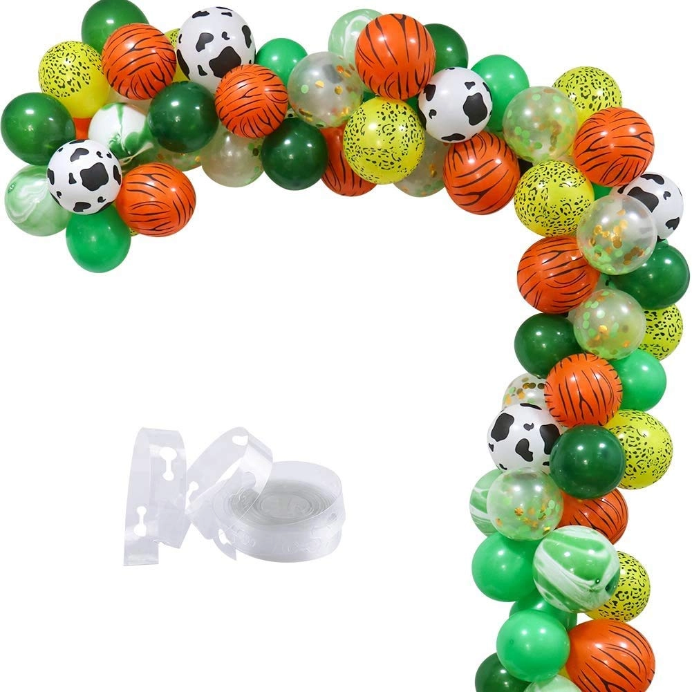 Jungle Party Balloon Decoration Kit - 74-Pieces Baby Shower