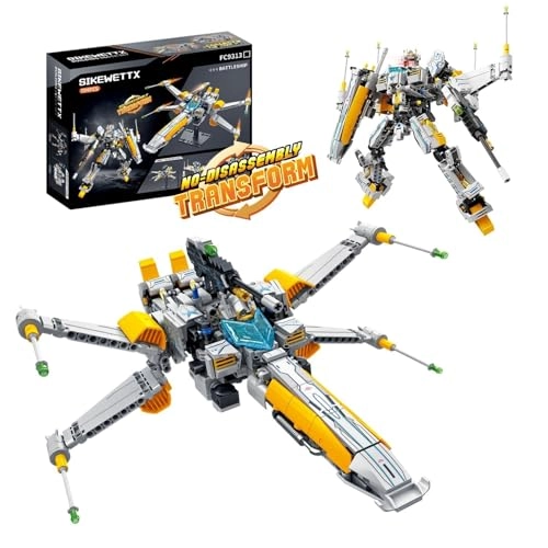 FX1 X-Wing Fighter + Warrior Mech - Space Wars 704pcs