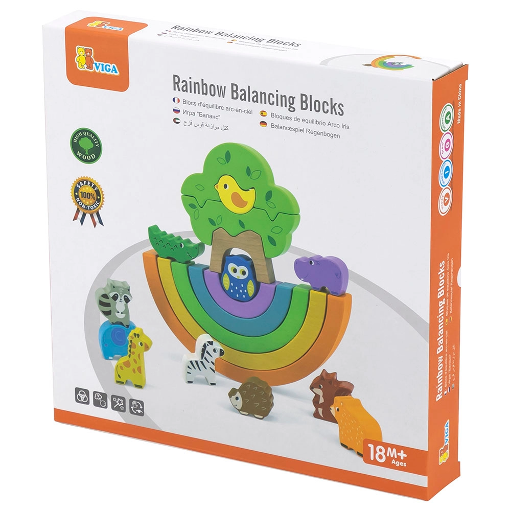Rainbow Balancing Blocks - 18 months+