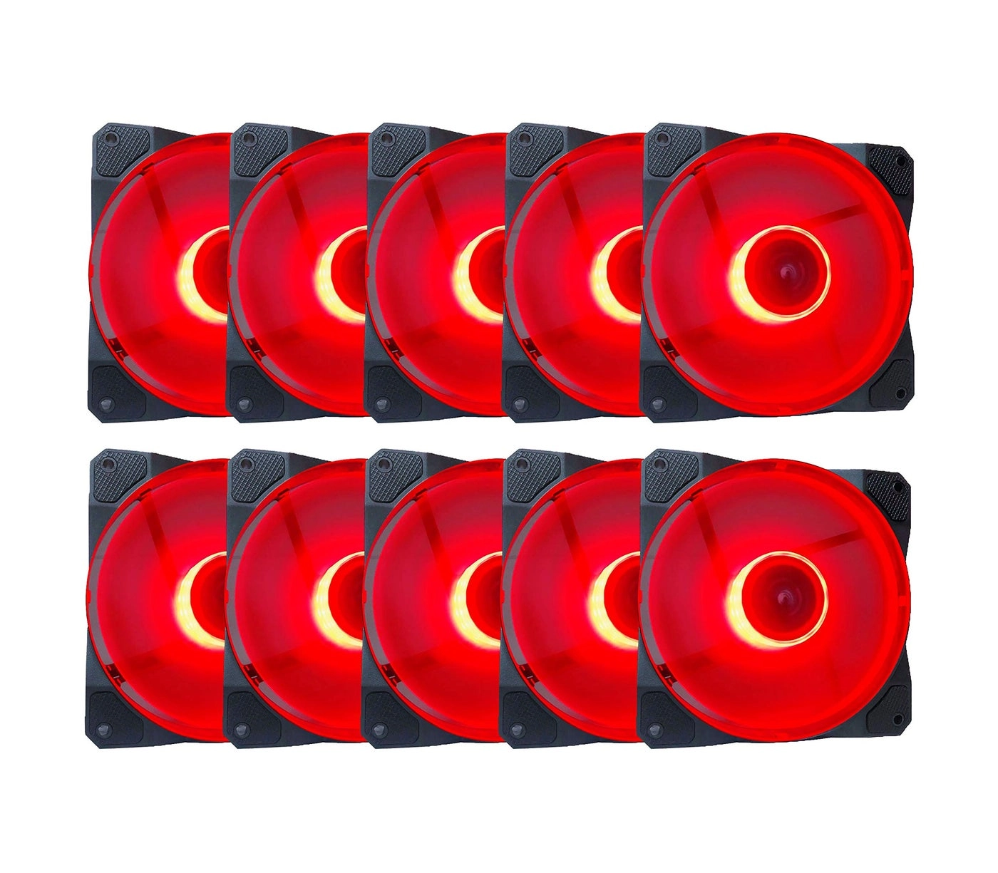 Apevia CO1012L-RD Cosmos - 120mm 10 Pk