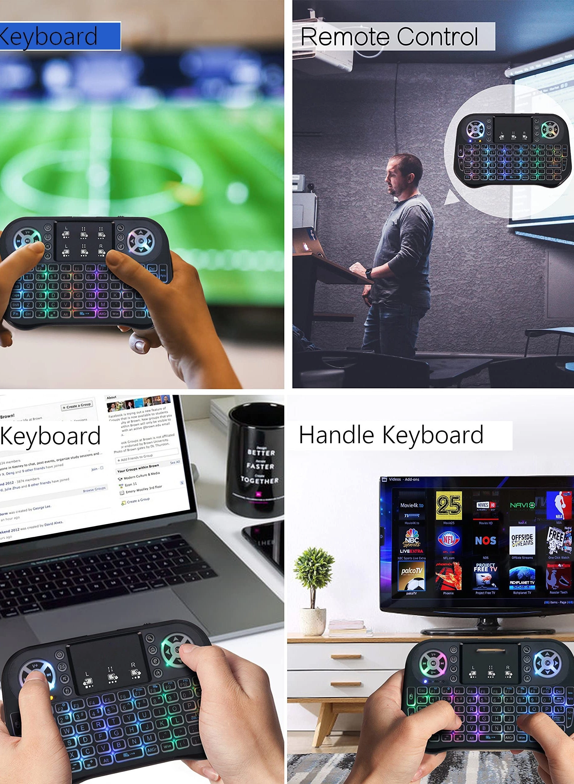 Mini Wireless Keyboard - RGB Backlight