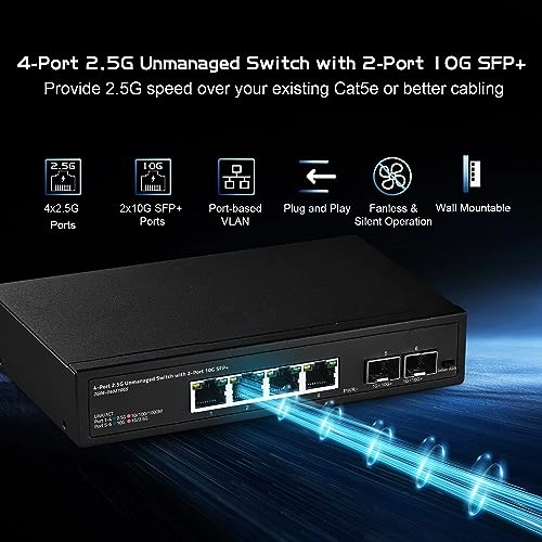 4x2.5G + 2x10G SFP 6-ports