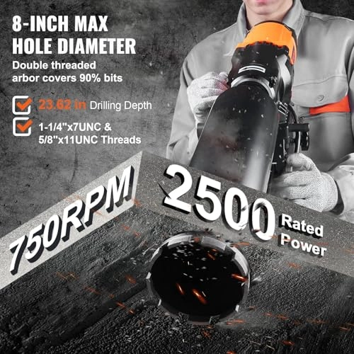 Diamond Core Drill Machine - 3200W 750RPM Wet/Dry