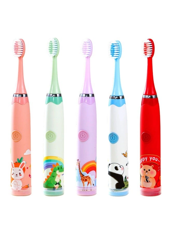 Kids Sonic Electric Toothbrush - USB-C Rechargeable 30s Reminder 4 Brush Heads
