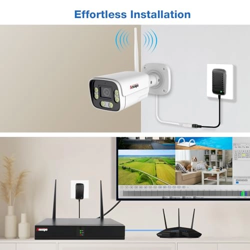 Wireless Security Camera System - 4 8CH 2304X1296P