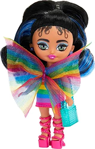 Barbie Extra Mini Minis - 3.25-Inch Rainbow Dress Ages 3+