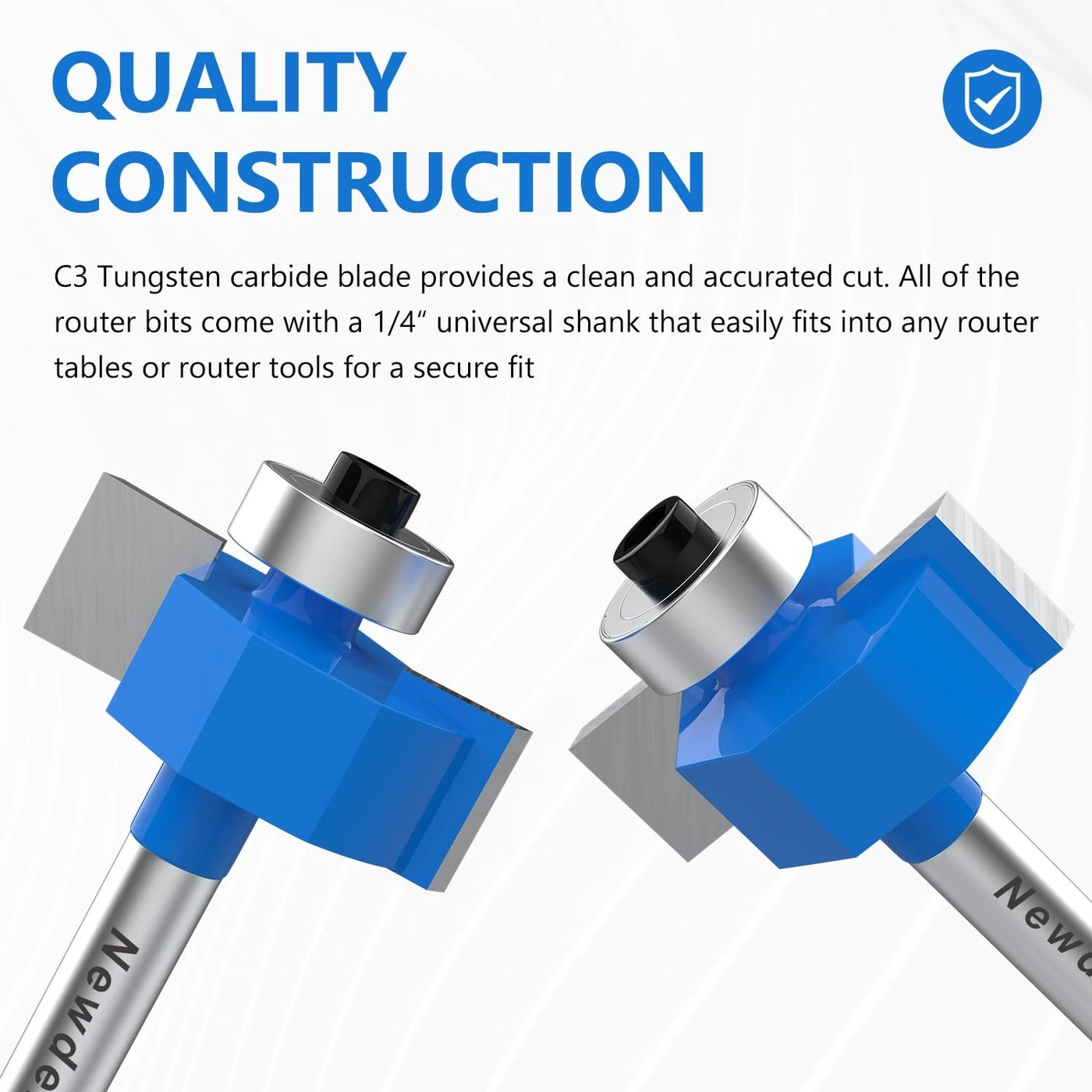 Rabbet Router Bit Set - 1/4 Inch Shank 4Pcs