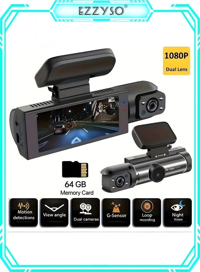 EzzySo Dual Camera Dash Cam - 1080P