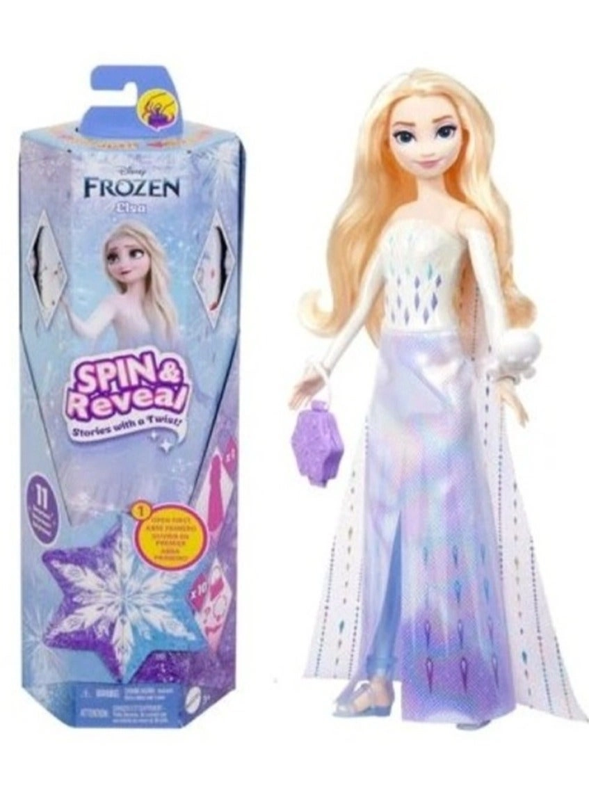 Elsa Fashion Doll - Frozen Spin & Reveal 11 Surprises