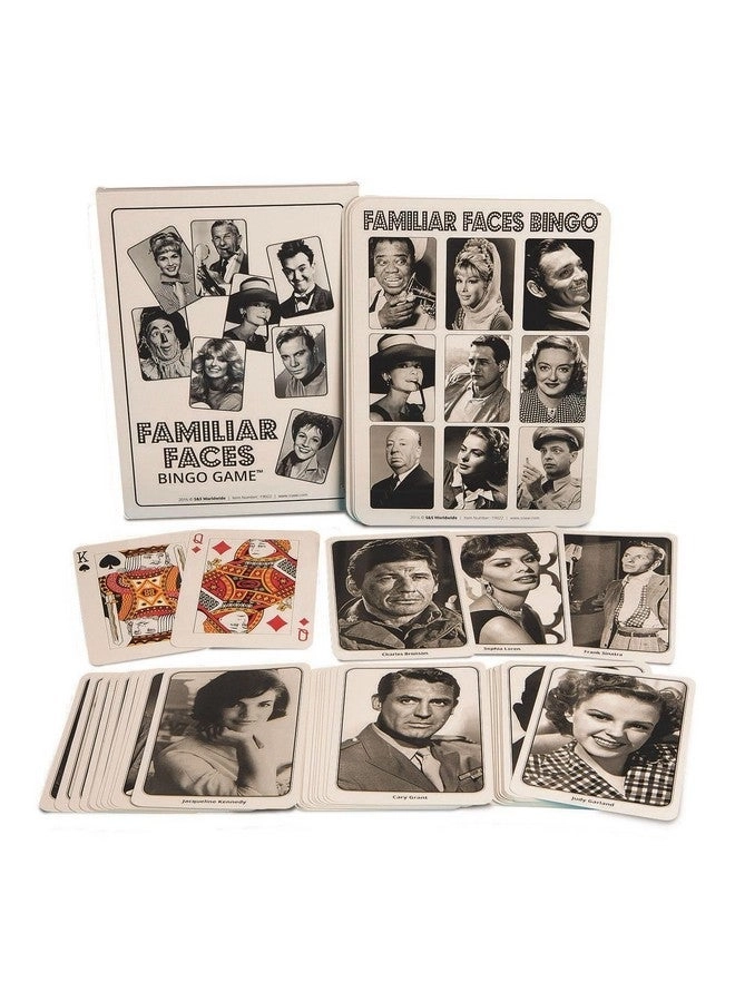 Familiar Faces Bingo - Up to 12 Players 9-1/2" x 13" Bingo cards