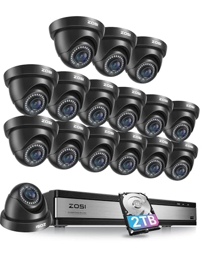 H.265+ 16 Channel Security Camera System - 16 cameras 16CH 1080p