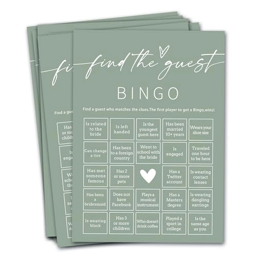 Wybgno Bridal Shower Games Cards - 25