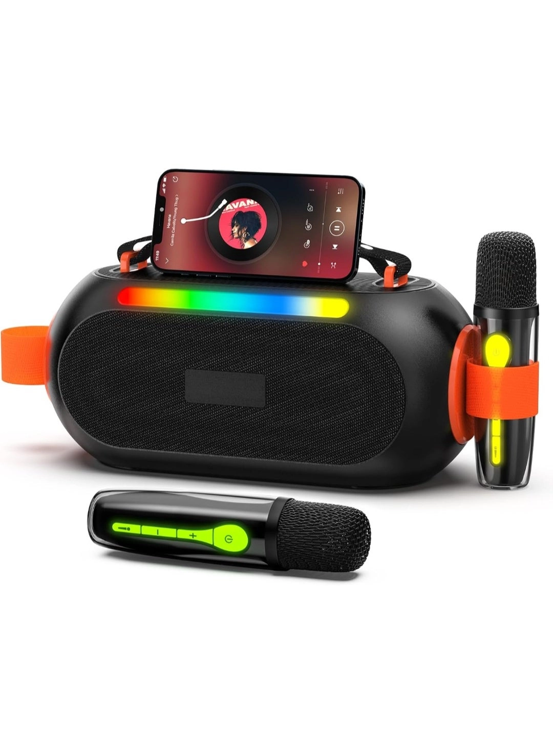 M.A&F's Karaoke Machine - 2 Wireless Microphones 30W