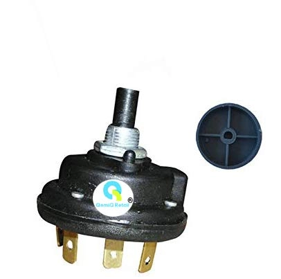 QemiQ Retail Rotary Switch Control Knob - Plastic Black for Most Mixer Grinders