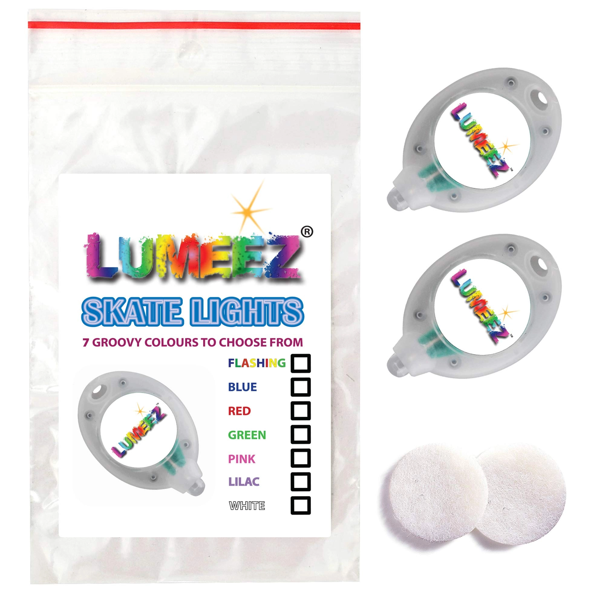 LED Skate Lights - 2 units Red