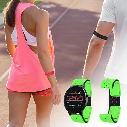 Heart Rate Monitor Band - 3 PCS Black Green Orange-Red