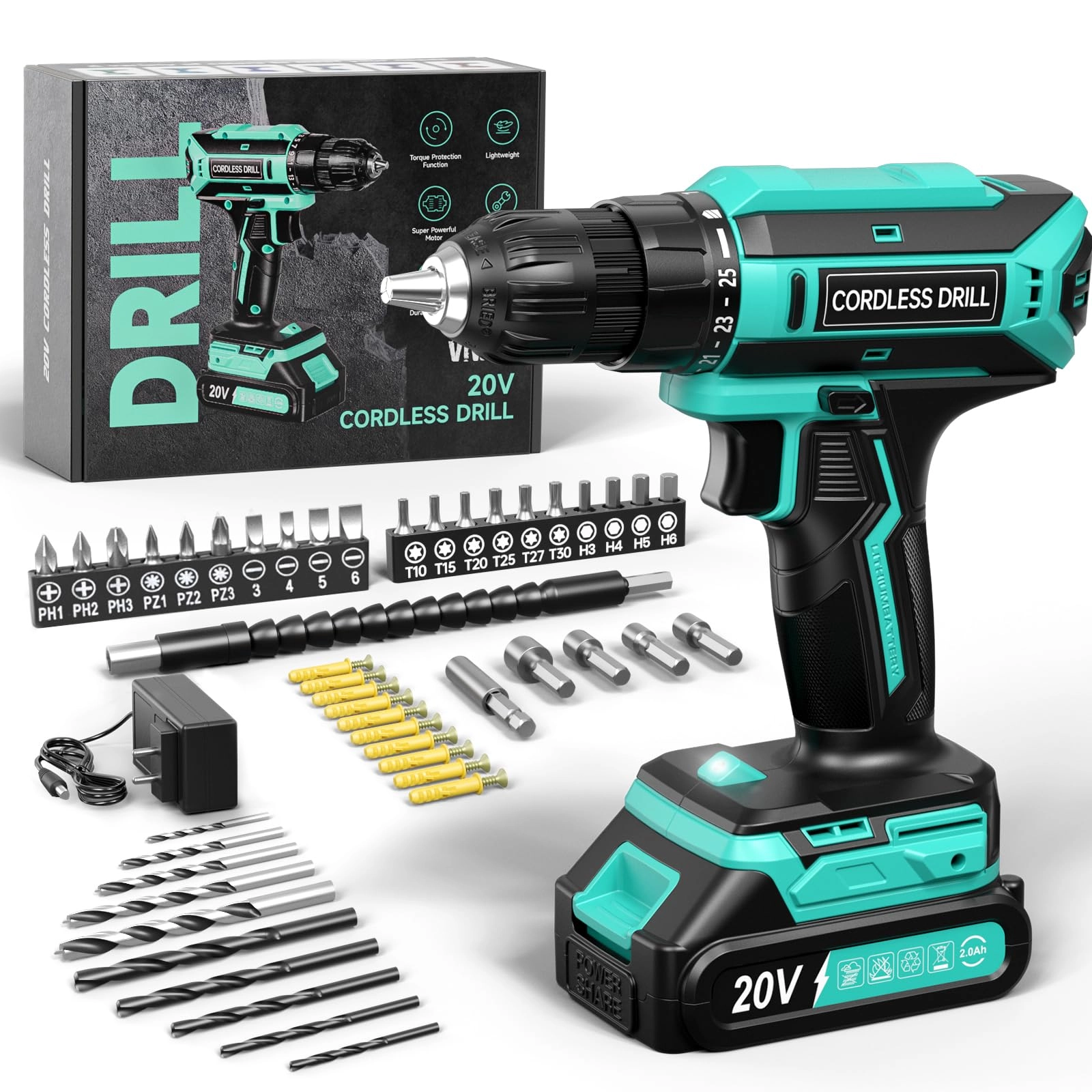 Cordless Drill Driver - 2000mAh