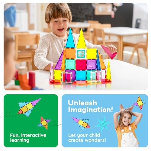 Magnetic Building Block Quarter Round and Window Set - 36 pcs