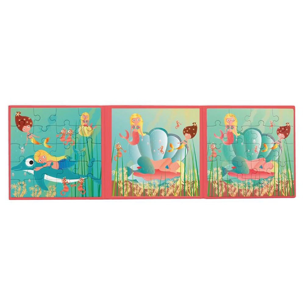 Mermaids Magnetic Puzzle Book To Go - 3 + 20 Pieces