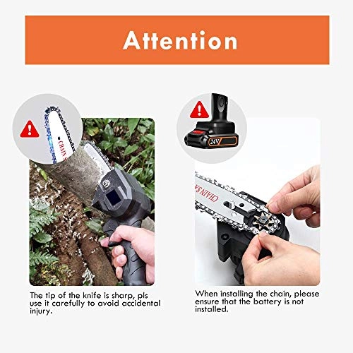 Cordless Chainsaw - 4 Inch 2000mAh Brushless