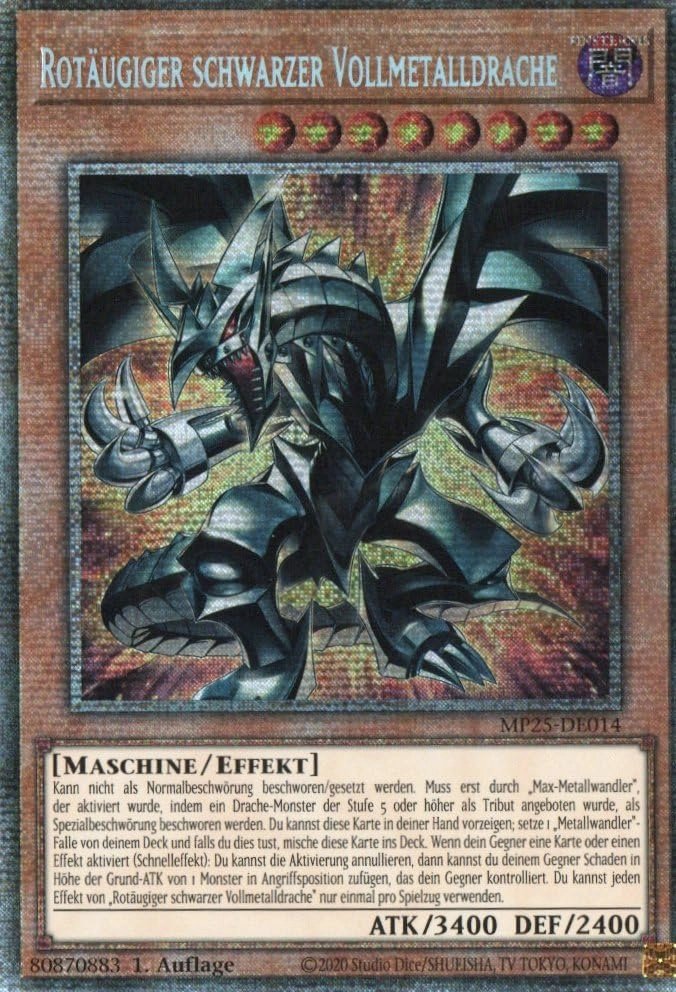 MZTCG Yugioh Red-Eyed Black Full Metal Dragon MP25-DE014 - German