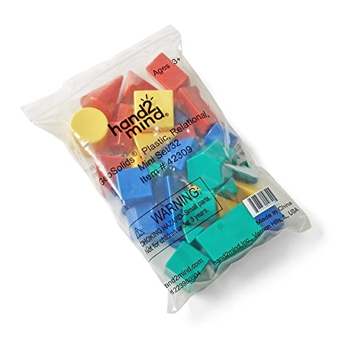 Plastic Geometric Solid Blocks - 32 pieces