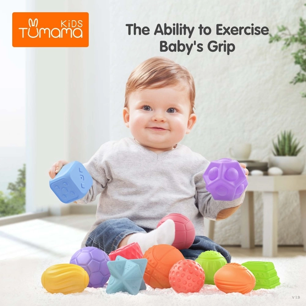 Geometric Hand Grasp Shapes Ball - Suitable for 0 to 3 years 6Pcs Set