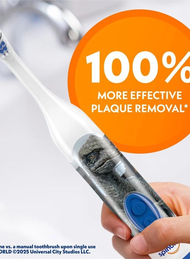 Battery Powered Electric Toothbrush - Jurassic World 1 AA Battery Soft Head Bristles
