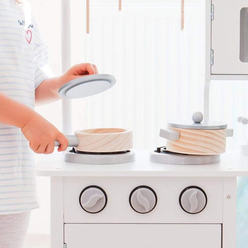 Kids Classic Wooden Toy Kitchen Playset (5551007-W10C404H)