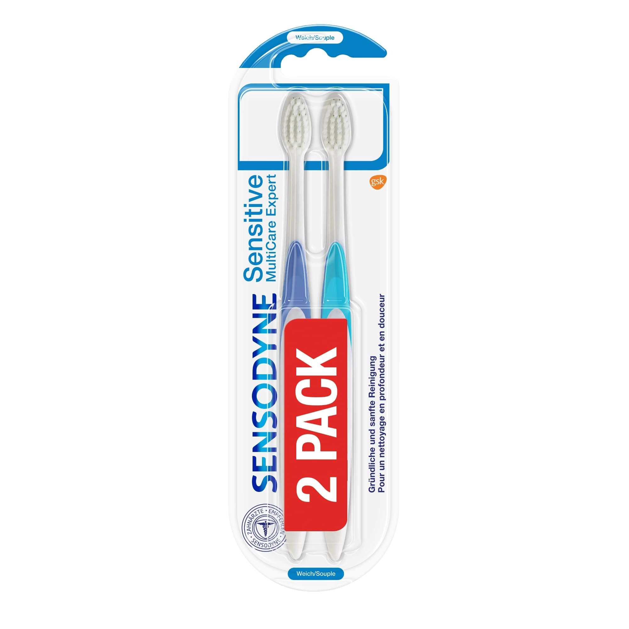 GlaxoSmithKline Consumer Healthcare GmbH & Co. KG Sensitive MultiCare Expert - Soft 2-Piece Pack